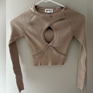 Superdown Long-Sleeve Cropped Shirt